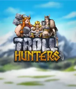 Immerse yourself in "Troll Hunters," where valiant Viking warriors are poised to confront their foes. The logo features a male and female Viking, equipped with weapons, with a frosty landscape. They emanate bravery and might, capturing the essence of the game's adventurous theme.